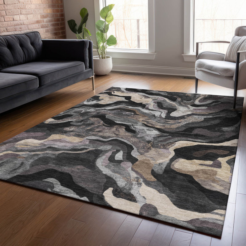 Machine Washable Indoor/Outdoor Colman ACN2162 Modern Rug, Rectangle 10' x 14'