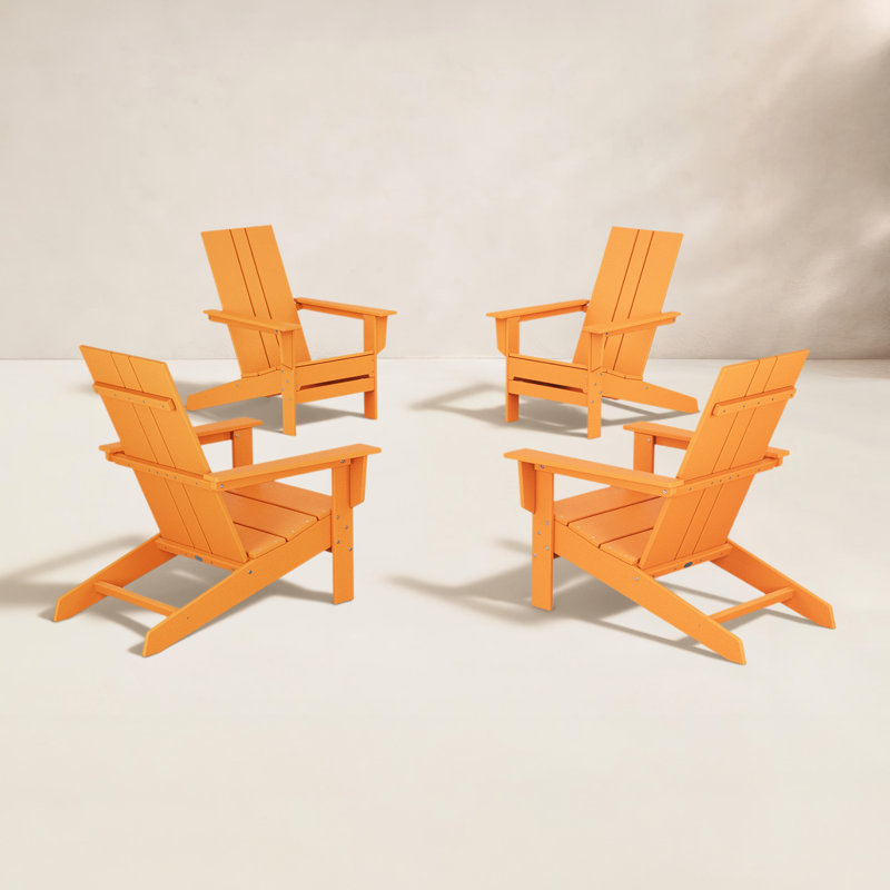 Chaises Adirondack en polyéthylène haute densité l 152 po Nula, Tangerine