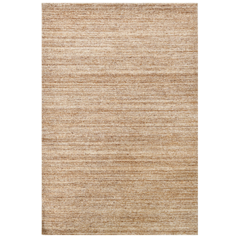 Heaven Transitional Striped Hand-Woven Beige Area Rug, 2' X 3', Camel, Rectangle 4' x 6'