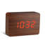 Sleek & Chic Modern Digital Birch Solid Wood Electric Alarm Tabletop Clock-93040470