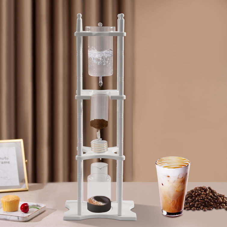 LOYALHEARTDY Ice Drip Cold Brew Coffee Maker Ice Coffee Machine with Slow  Drip Ice Chilling Coffee Tower Large Capacity 25 Cups (100oz) Handmade  Glass