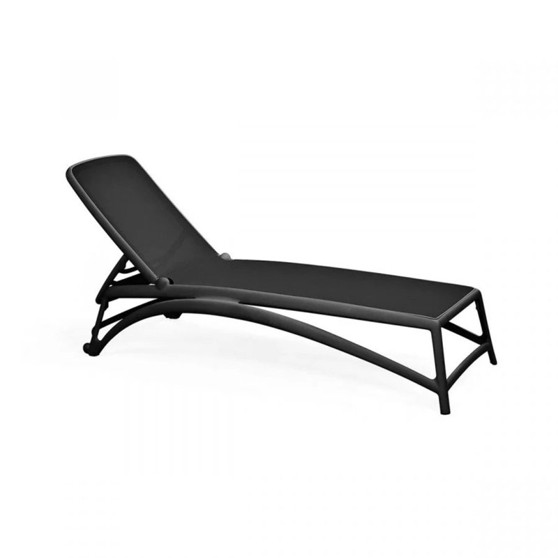 Atlantico Outdoor Chaise Lounge, Antracite/Antracite