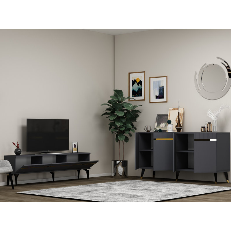 Fechteler Coffee Table Set, Black
