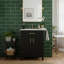 Meuble-lavabo autoportant 24 po avec lavabo en céramique, cadre en bois massif, 1 porte à fermeture douce et 1 tiroir-1639297434