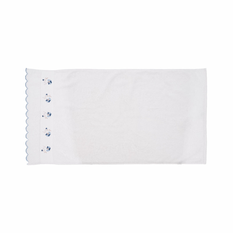 Jeanbaptiste Midweight Hand Towel, White/Blue