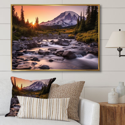 «Washington Mount Rainier National Park II», art mural Washington pour le salon