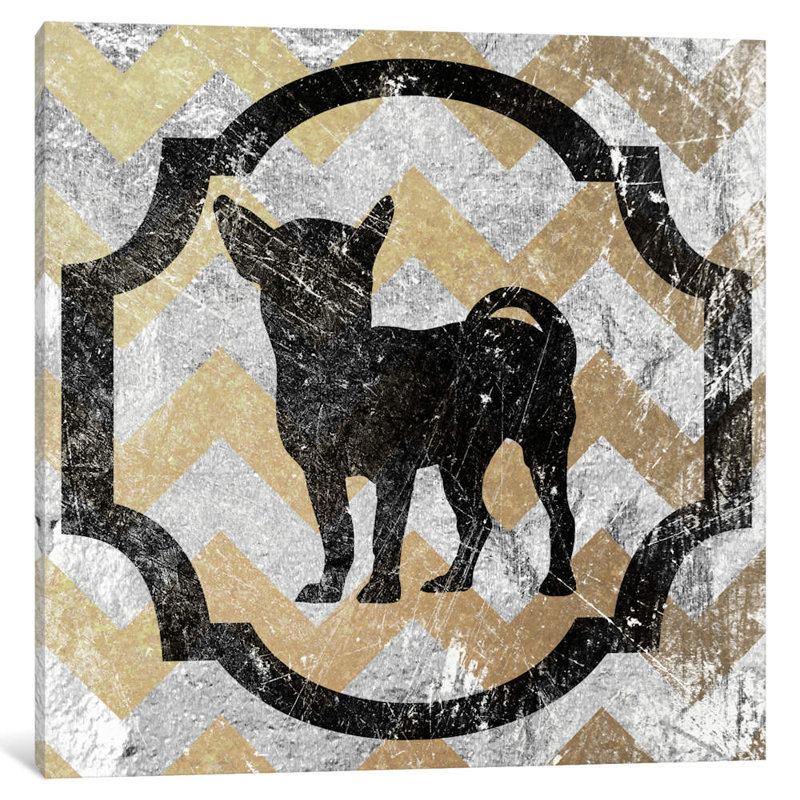 5by5collective «Chihuahua», impression sur toile tendue, H 12 po x l 12 po x P 0,75 po, Toile tendue, Pas de tapis