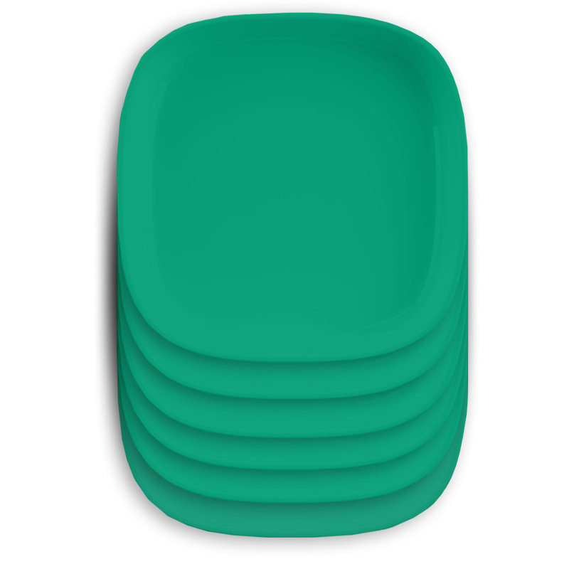 Assiettes carrées pour enfants, ensemble de 6, Vert