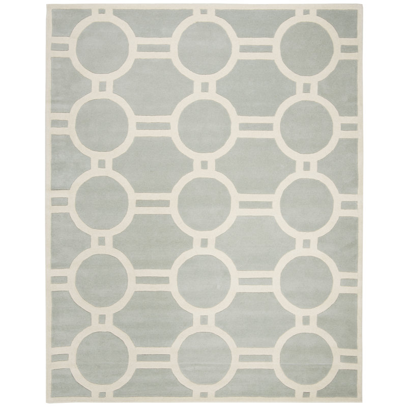 Teresita Hand Tufted Wool Geometric Rug, Rectangle 8' x 10'