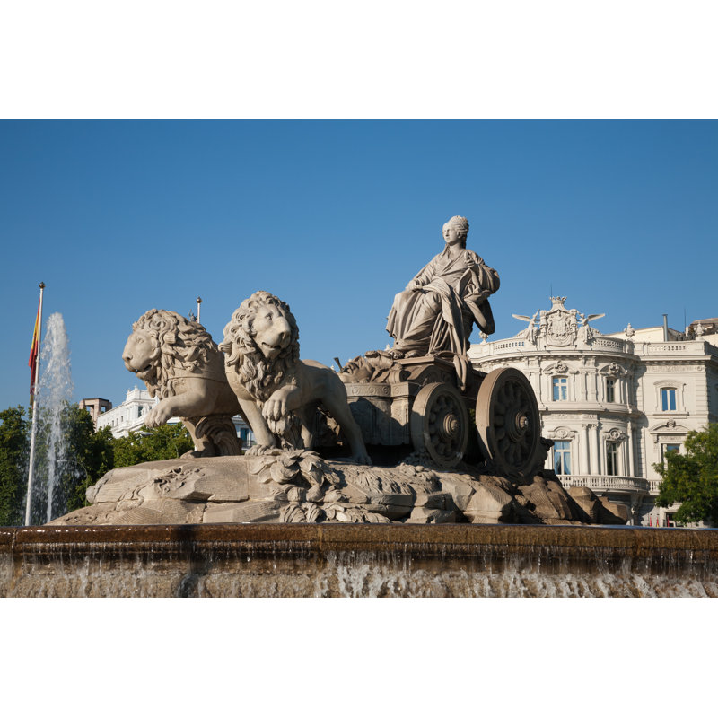 Goddess Cibeles Sculpture - Wrapped Canvas Print, 20cm H x 30cm W x 3.8cm D