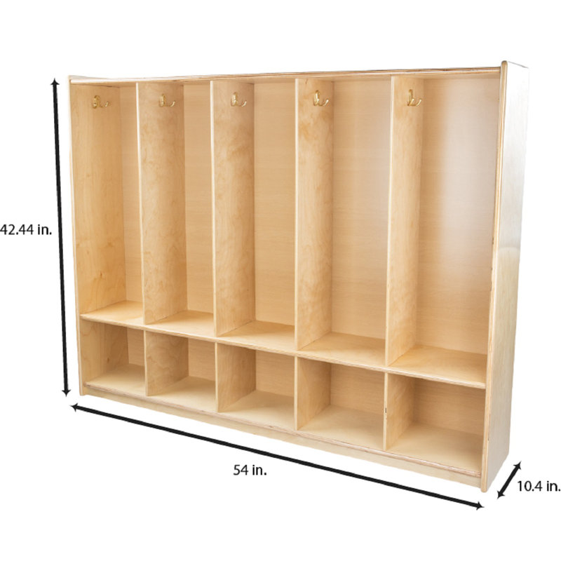Casier à cinq sections pour tout-petits
