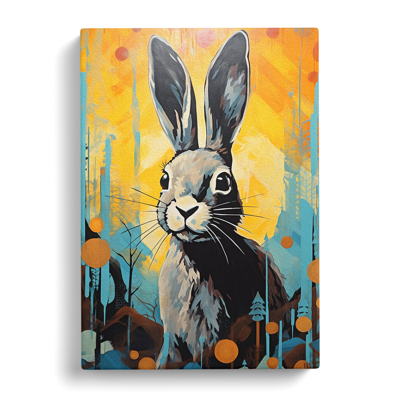 Rabbit Expressionism - No Frame Print, 60cm H x 40cm W x 3cm D