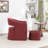 Kyah Upholstered Barrel Chair With Ottoman-1755270617