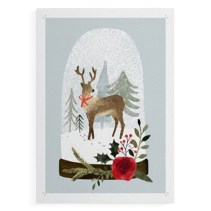 Snow Globe Village III - Impression sur toile seulement - NON-CADRE, H 18 po x l 12 po