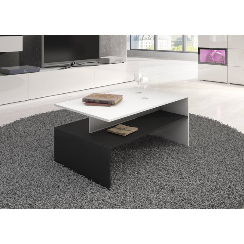 Jaishawn Sled Coffee Table with Storage, White