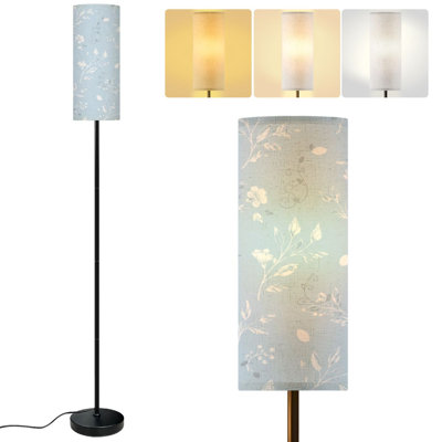  Lampe sur pied 68,5 po à rallonge scandinave sans soudure à la fois minimaliste et simple avec poteau en métal à intensité variable avec abat-jour en lin, ampoule DEL incluse