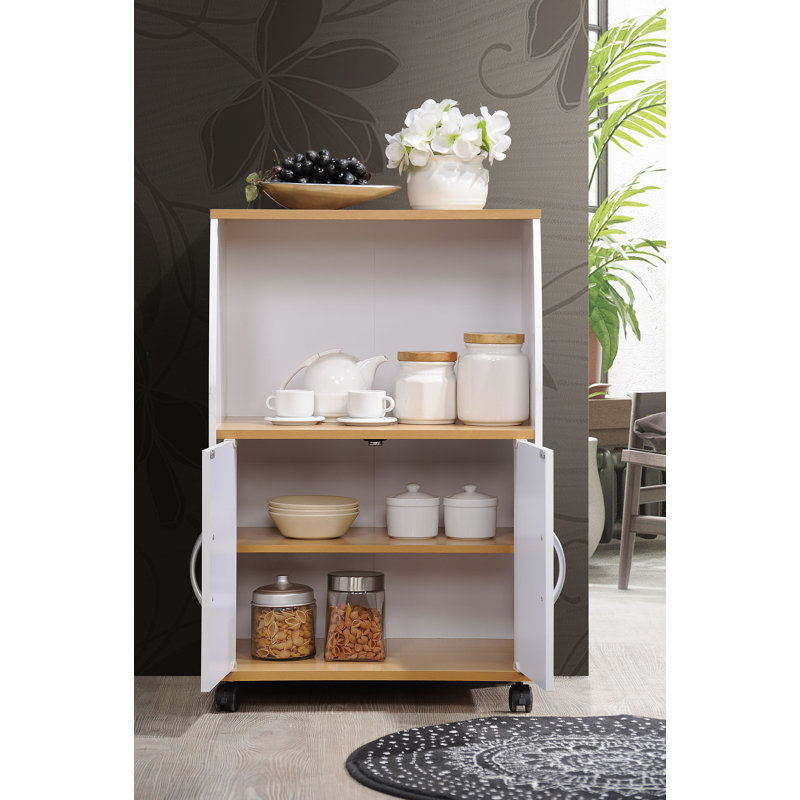 Garde-manger 33 po Angharad, Blanc / hêtre