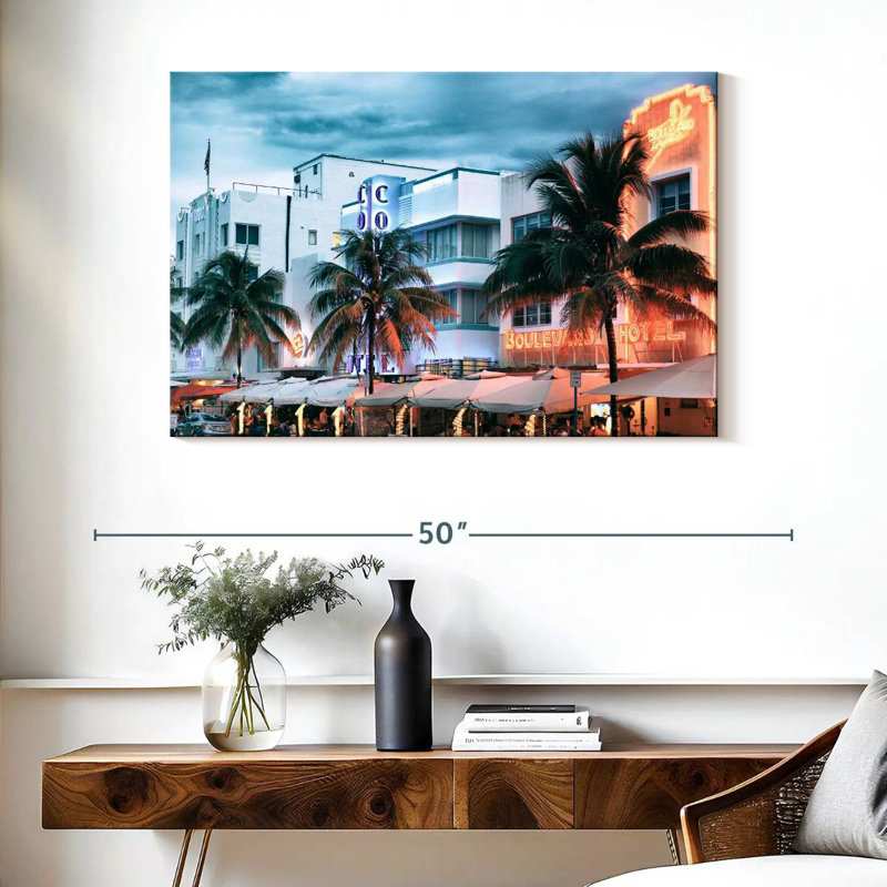 Sireci Colorful Ocean Drive, 26" H x 39" W