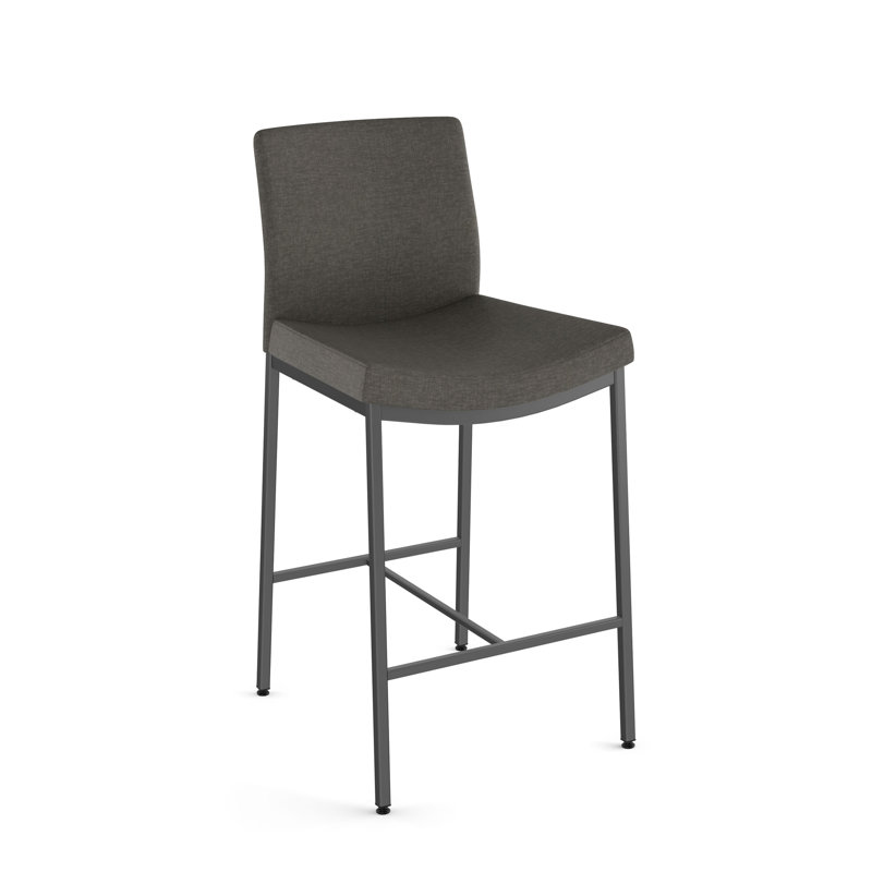 Tabouret de comptoir 26 po Torres, Gris foncé, Gris foncé