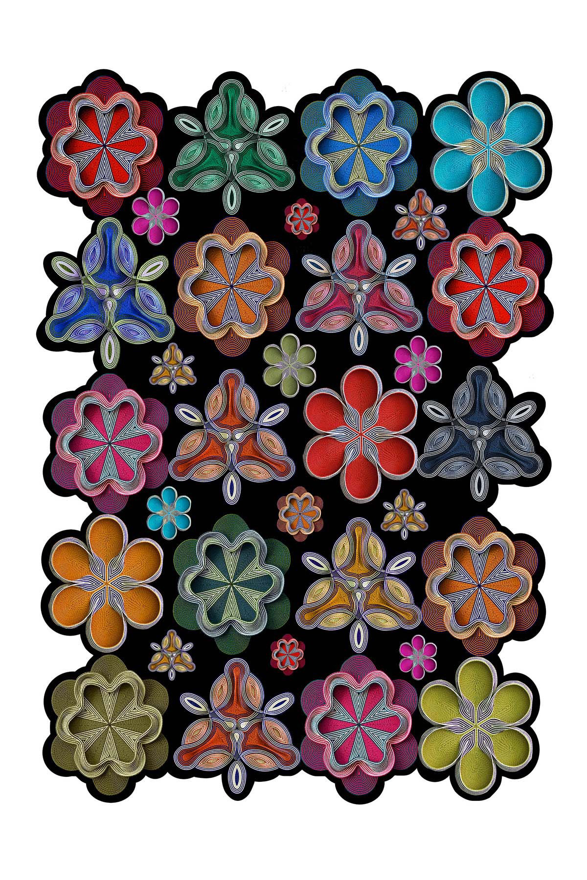 Colorful Floral Area Rugs Non slip Resistant Rug Machine - Temu