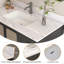 Comptoir de meuble-lavabo en marbre de 43 pouces, comptoir de meuble-lavabo blanc avec 1 trou pré-percé, comptoir de salle de bain avec lavabo central rectangulaire encastré et dosseret de 4 po de hauteur, Bianco Carrara Venato