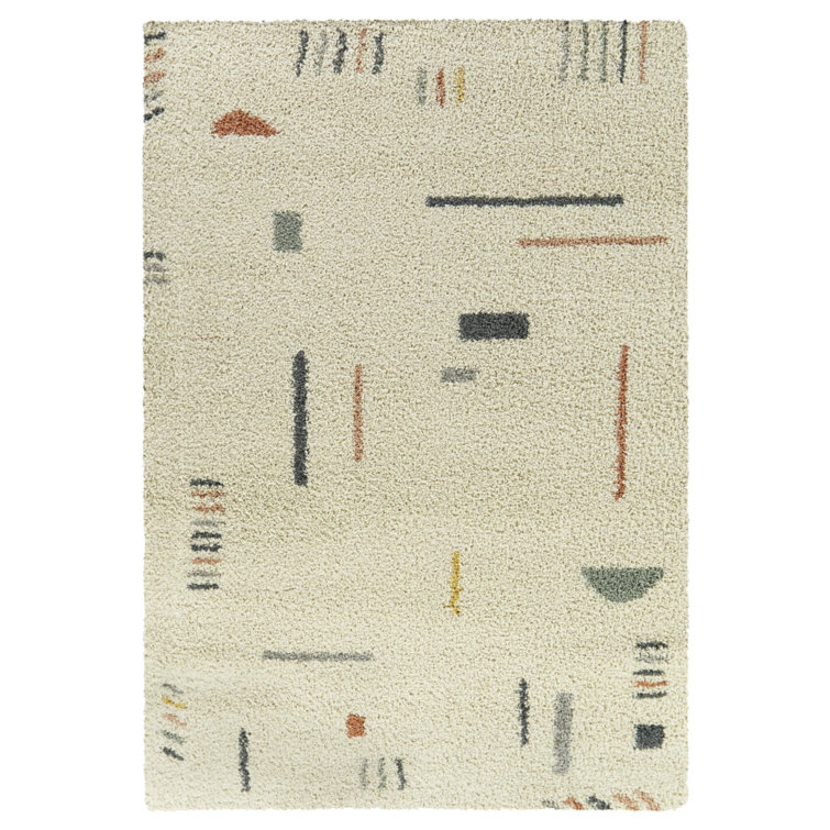 Tapis géométrique à poils longs Morin