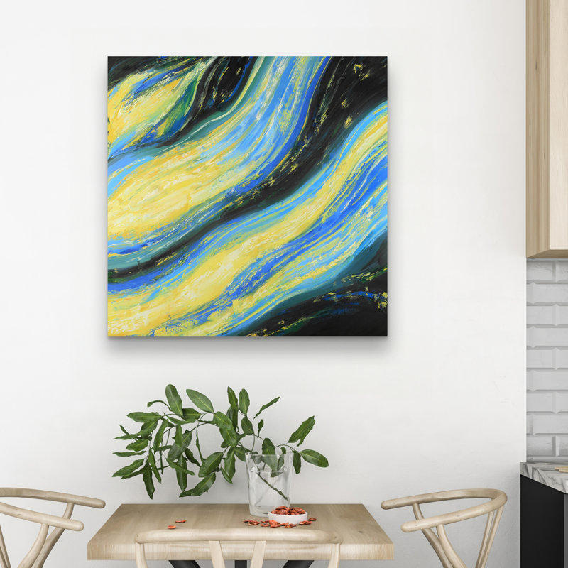 Liquid magic wave - 32"x32" art on canvas