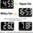 Large Digital Wall Clock,9.5 Inch,Led Alarm Clock With Big Digits,DST,Dual Alarm,3-Level Brightness For Living Room Bedrooms Classroom Decor-White