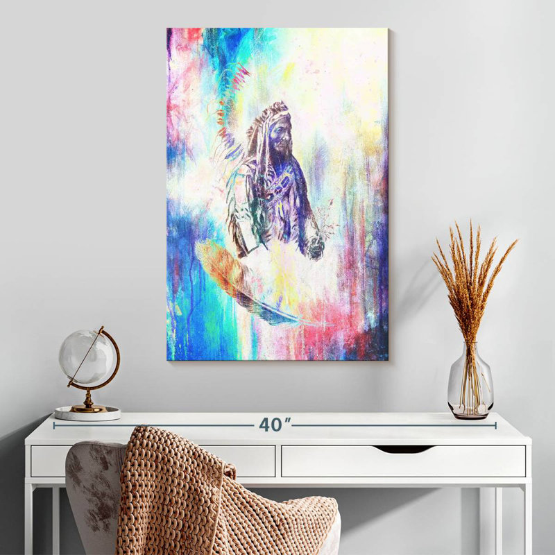 Lelar American Indian, 30" H x 20" W
