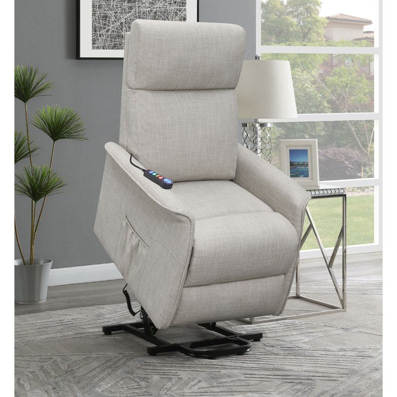 Fauteuil inclinable standard de 27,5 po Bernardsville, Mélange de polyester beige