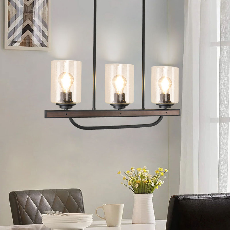 Luminaire suspendu pour îlot de cuisine 3 lumières Finan