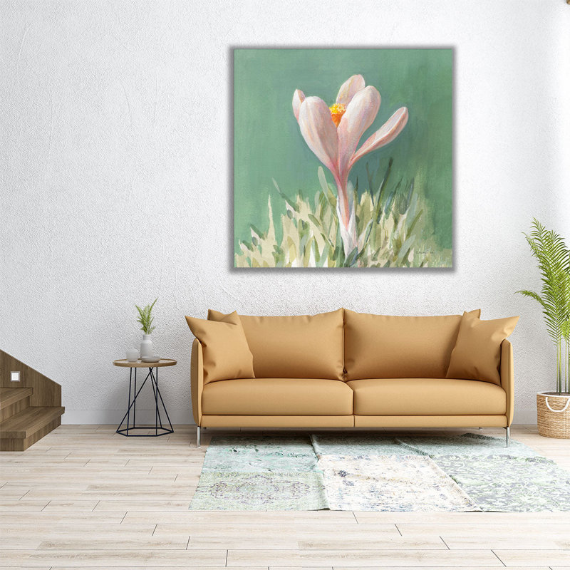 Soft Crocus - reproduction d'art sur toile, 12" H x 12" W