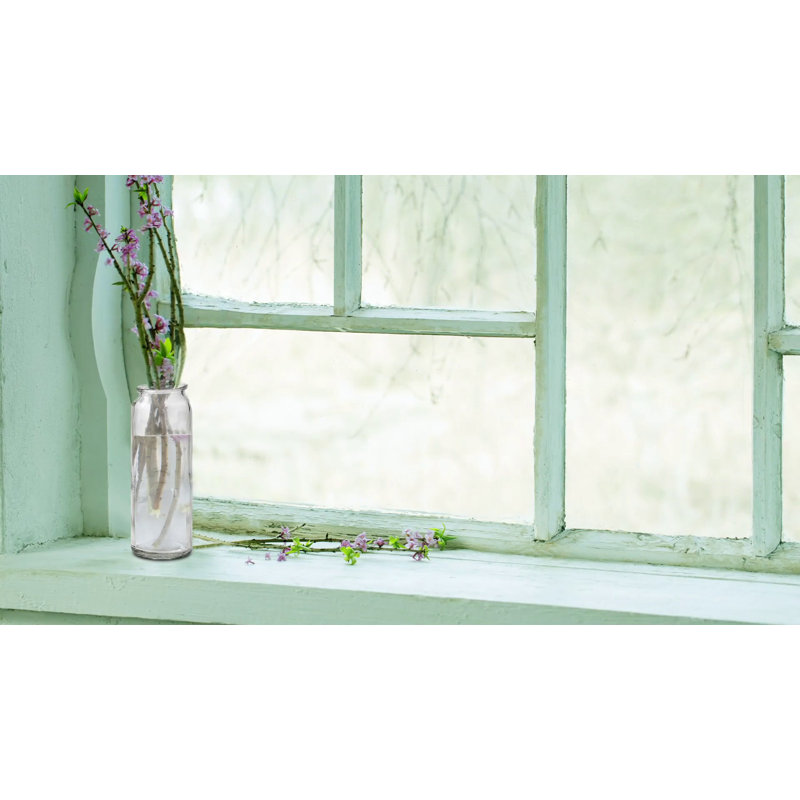 Serene Elegance Clear Glass Bud Vases, Set of 6 - Modern Home Accent