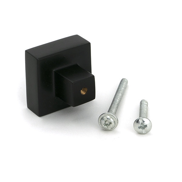 Albers Square Knob, Aged Bronze, 0.98" Knob Diameter