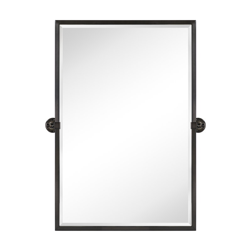 Metal Rectangle Mirror, 36" x 24", Oil Rubbed Bronze