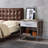 Contemporary Two-Tone Drawer Nightstand with Open Shelf and Pull Tray, Ideal for Bedroom Storage and Organization.