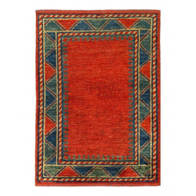 Mialynn Geometric Area Rug in Red