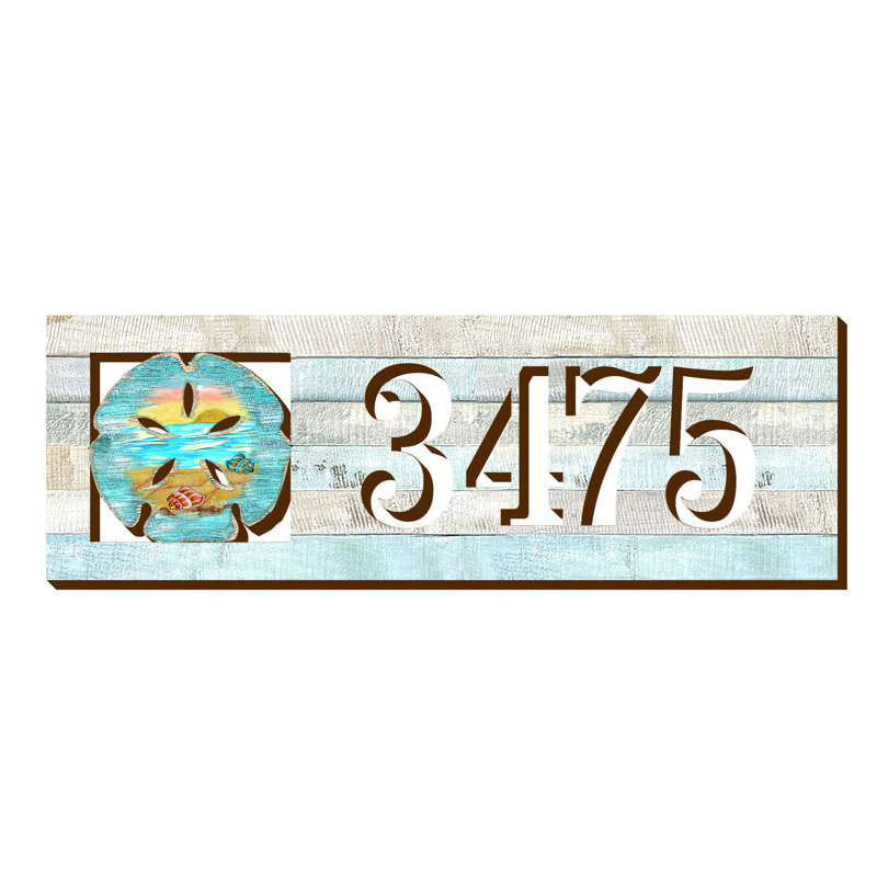 Plaque d'adresse sur 1 ligne Sand Dollar, Oui
