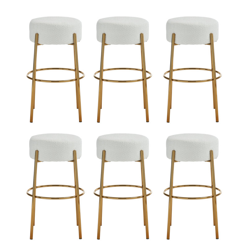 Tabouret de bar Kynlee, 6, Blanc, Tabouret de bar (siège d'une hauteur de 30 po)