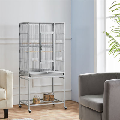 Setzer Flat Top Floor Bird Cage with Wheels