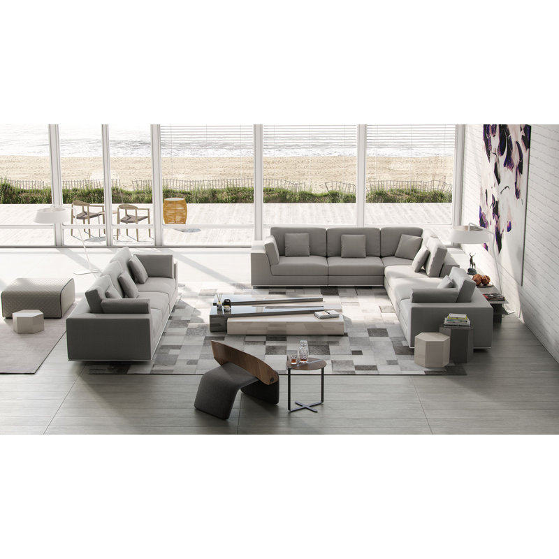Hubert Solid Wood Coffee Table, Dark Gull Gray/Chateau Gray