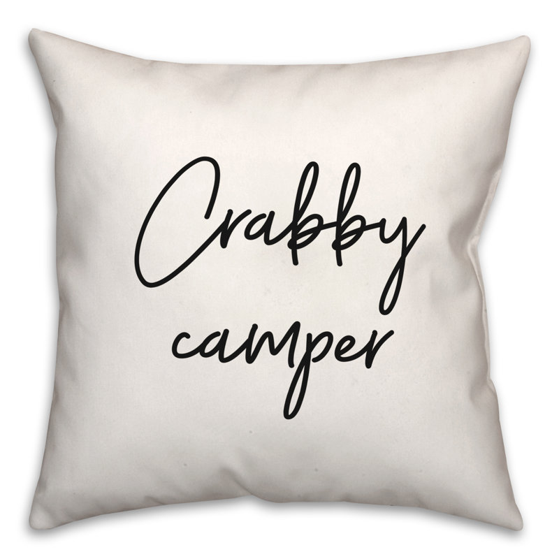 Coussin décoratif noir et blanc Crabby