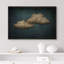 Oeuvre de décoration murale pastel vert pastel bleu marine abstrait ciel moderne minimaliste relaxant-98126486-98126485