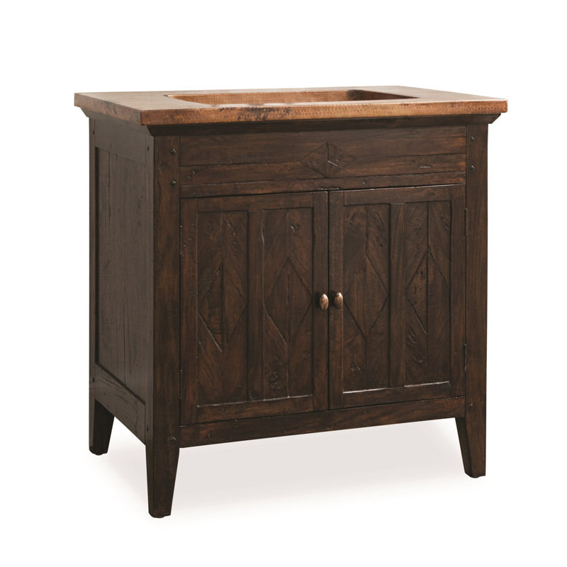 Mahogany and Copper 36'' Single Bathroom Vanity