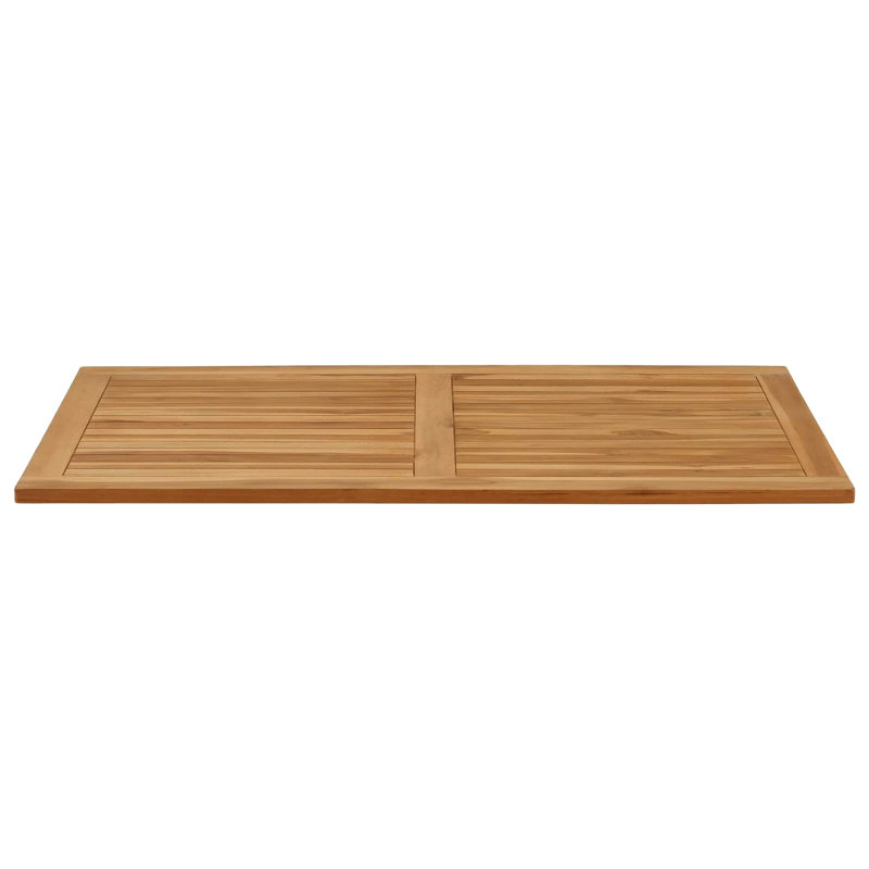  Table Top Natural Solid Teak Wood Modern Surface Dining Tabletop Home, 2.5cm H x 120cm W x 70cm D