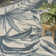 Clemencio Ivory Blue Modern Rug