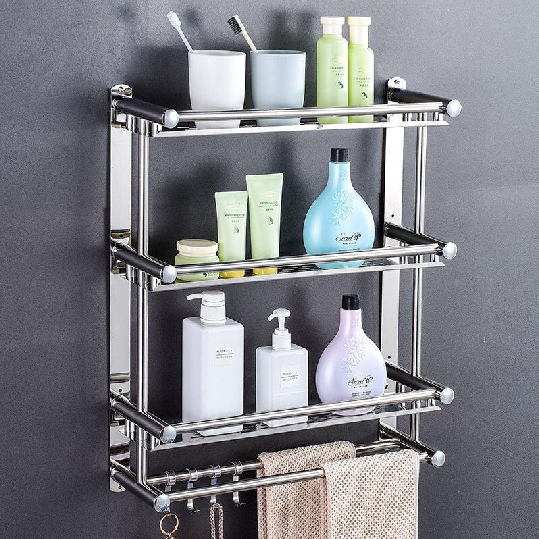 Kayeleigh Adhesive Mount Shower Caddy Rebrilliant Finish: Black