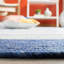 Tapis tressé à la main en laine / coton bleu marine / ivoire-1911153657