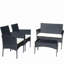 Ensemble de meubles de patio en rotin pour 4 pièces