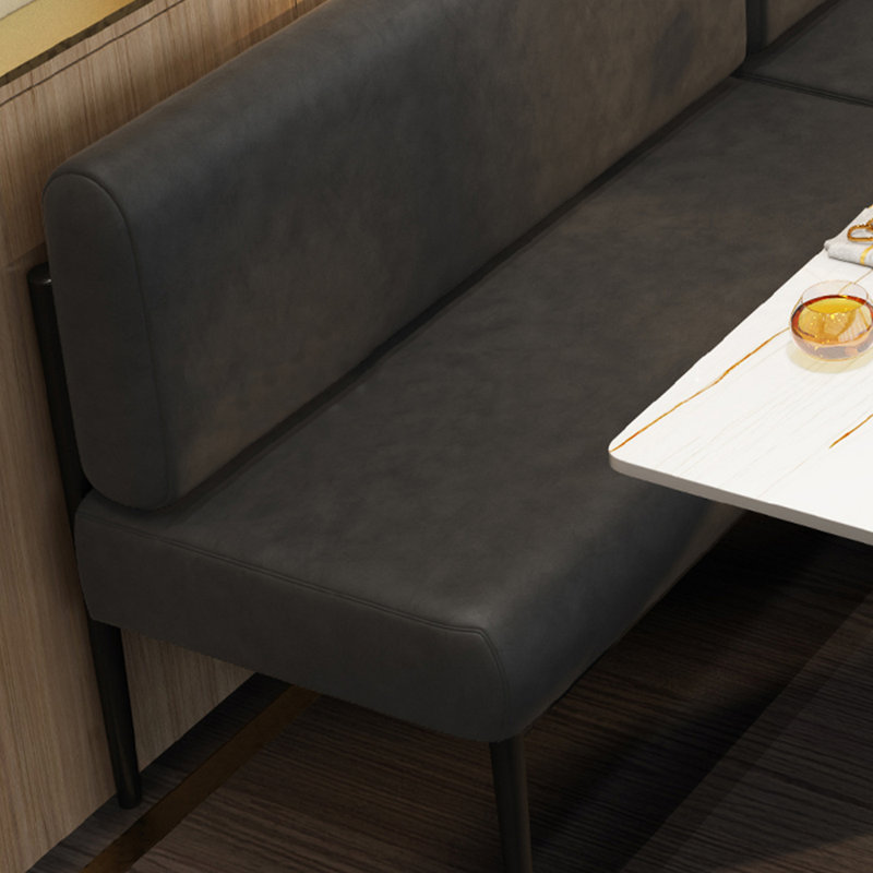 Banc rembourré en similicuir de style industriel